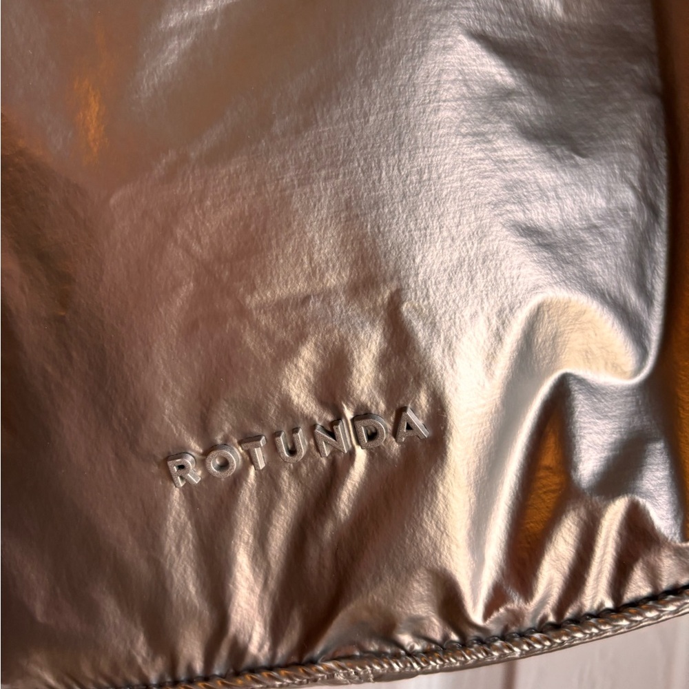 Rotunda for free people Shiny Silver Shoulder Bag with Amber Chain w/ wallet - Picture 4 of 11
